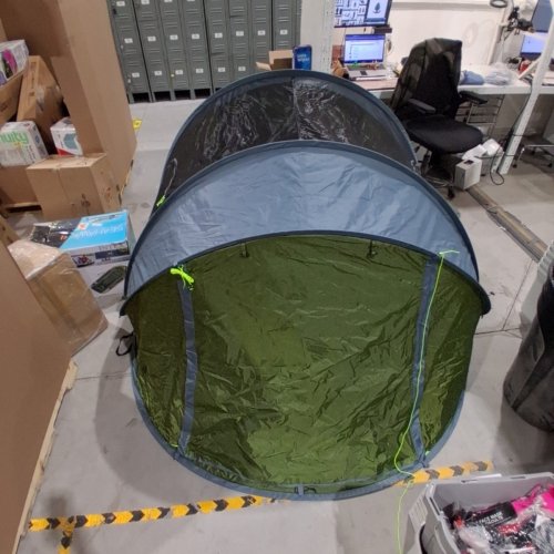 RIVENLO AUTOMATIC WATERPROOF POP UP TENT WITH RAINFLY - 6 PERSON - GREEN/GREY image 3