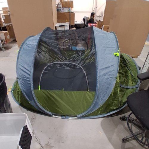 RIVENLO AUTOMATIC WATERPROOF POP UP TENT WITH RAINFLY - 6 PERSON - GREEN/GREY image 4
