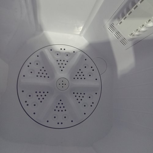 COSTWAY PORTABLE MINI TWIN TUB WASHING MACHINE - 17.6LBS TOTAL CAPACITY - WHITE/BLUE - (MODEL: FP11178BL) image 2