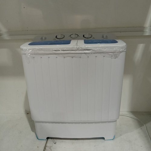 COSTWAY PORTABLE MINI TWIN TUB WASHING MACHINE - 17.6LBS TOTAL CAPACITY - WHITE/BLUE - (MODEL: FP11178BL) image 3
