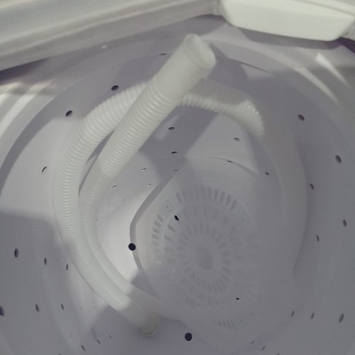 COSTWAY PORTABLE MINI TWIN TUB WASHING MACHINE - 17.6LBS TOTAL CAPACITY - WHITE/BLUE - (MODEL: FP11178BL) image 5