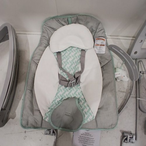 INGENUITY 3-IN-1 KEEP COZY GROW WITH ME VIBRATING BABY BOUNCER, ROCKER & CHAIR - 40LBS CAPACITY - WEAVER THEME GREY/WHITE/GREEN (MODEL: ‎12428) image 4
