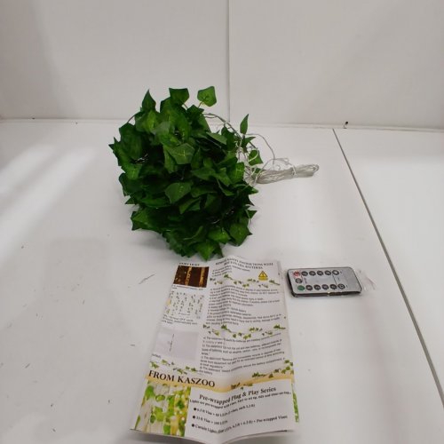 KASZOO ARTIFICIAL USB POWERED IVY FAIRY LIGHTS - 6.5FT X 6.5FT - GREEN (MODEL: USTXCLD) image 3