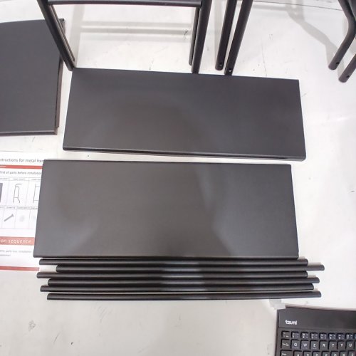 JNANCUN 3-TIER OVER THE TOILET SHELF - 60" - BLACK image 3