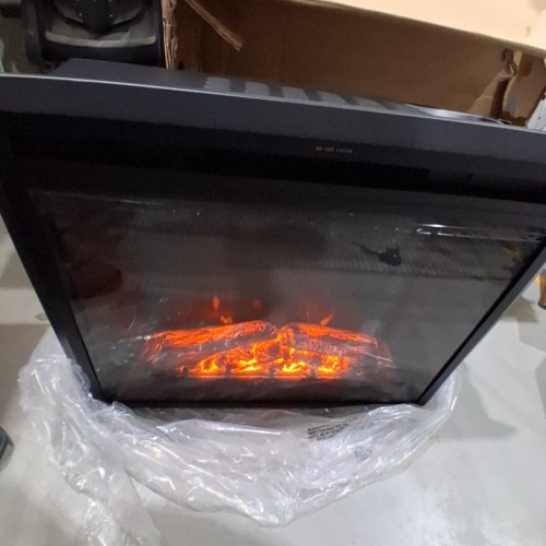 DREAMFLAME WALL ELECTRIC FIREPLACE INSERT WITH REMOTE, REALISTIC LOG, CRACKLING SOUND AND MULTIPLE COLOR SETTINGS - 30" WIDE - BLACK (MODEL: EF28T) image 2