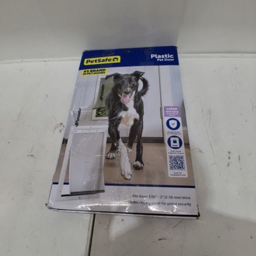 PETSAFE PLASTIC PET DOG/CAT DOOR WITH SOFT TINTED FLAP - LARGE - 12.5" X 19.75" - WHITE (MODEL: PPA00-10960) image 3