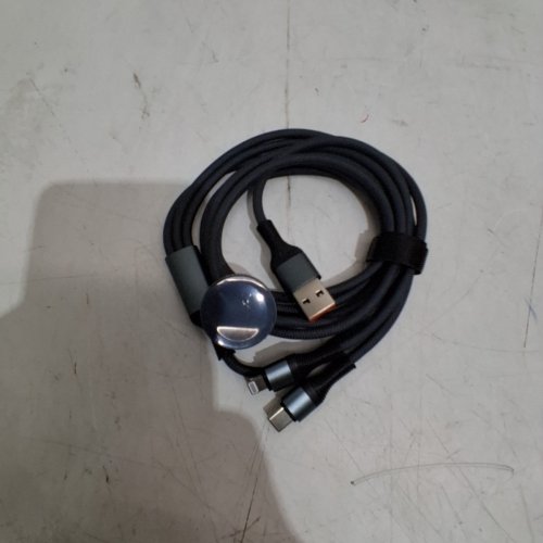 3-IN-1 APPLEWATCH, USB-C, LIGHTING CHARGING CABLE - BLACK image 2