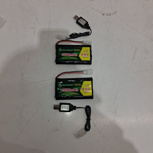 2PK GEILIENERGY NI-MH RECHARGEABLE BATTERY PACK WITH TAMIYA CONNECTOR - 9.6V, 1500MAH image 2