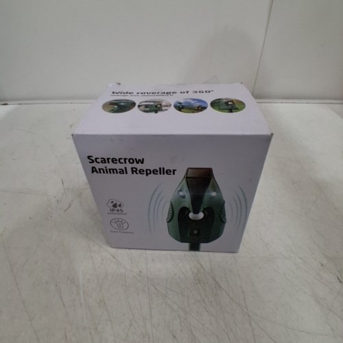 BUBBAECARE SOLAR POWERED SCARECROW ANIMAL REPELLER WITH FLASHING LIGHT - GREEN image 4