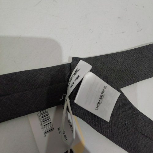 THOM BROWNE SUPER 120FTS TWILL CLASSIC TIE - MEDIUM GREY (MODEL: MNL001A-00626-035) image 4