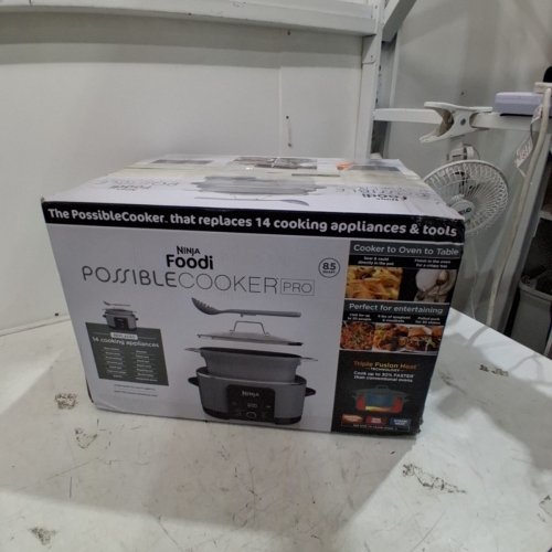 NINJA FOODI POSSIBLECOOKER PRO 8-IN-1 MULTI-COOKER - 8.5QT CAPACITY - SEA SALT GREY (MODEL: MC1001C) image 7
