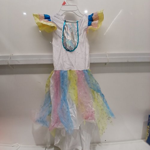 3PC PARTYHOLICS TWINKLECORN UNICORN COSTUME DRESS WITH BELT AND HEADBAND- MEDIUM (8-10) - MULTICOLOUR (STYLE:70293M) image 2