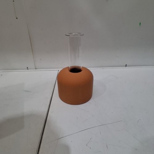 THRESHOLD GLASS TERRACOTTA TERRARIUM - 6" X 6" X 9" - TERRACOTTA (ITEM: 084-09-5665) image 2