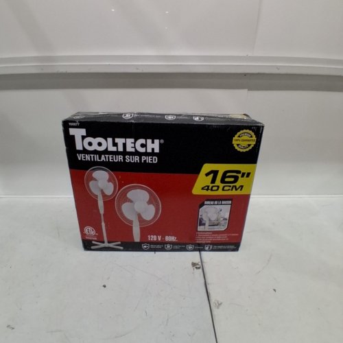 TOOLTECH 3-SPEED OSCILLATING PEDESTAL FAN - 16" - WHITE (MODEL: 100077) image 6