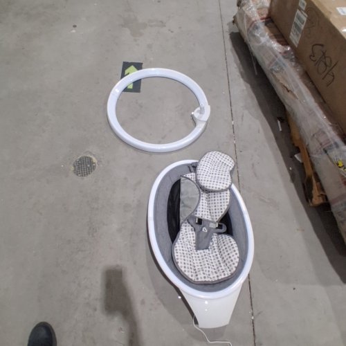 MUNCHKIN LIGHTWEIGHT SMART BLUETOOTH BABY SWING WITH NATURAL SWAY IN 5-SPEED & REMOTE - WHITE/GREY - (MODEL: MKCA0788 / 34499001) image 2