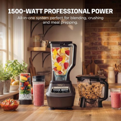 NINJA ALL IN ONE SUPRA KITCHEN SYSTEM BLENDER - 1,500W / 1.5 H/P - BLACK (MODEL: BL770) image 2