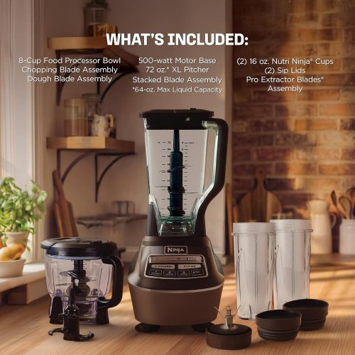 NINJA ALL IN ONE SUPRA KITCHEN SYSTEM BLENDER - 1,500W / 1.5 H/P - BLACK (MODEL: BL770) image 5