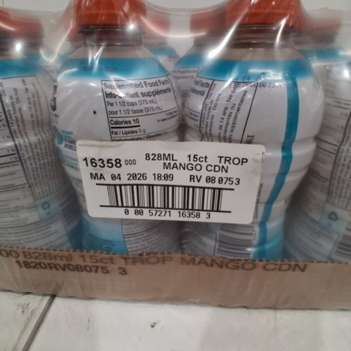 15PK *EXPIRED* GATORADE FIT SPORTS DRINK - 828ML - TROPICAL MANGO image 2