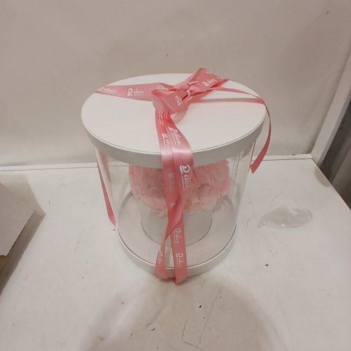 DAKUN ROUND PRESERVED ROSE DISPLAY CASE - PINK image 3