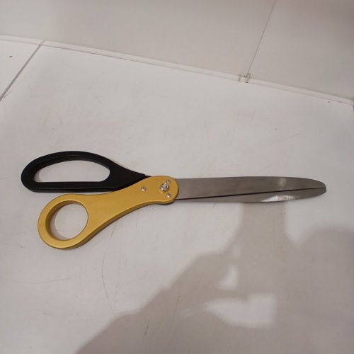 GIANT NOVELTRY RIBBON CEREMONY SCISSORS - 25" - BLACK / GOLD image 3