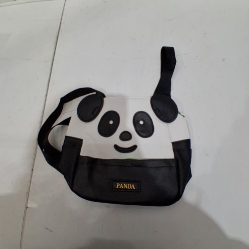 CARTOON PANDA TRAVEL BACKPACK - 8.3" - BLACK/WHITE image 2