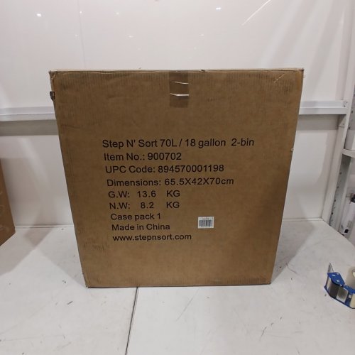 THE STEP N' SORT SOFT STEP DUAL TRASH AND RECYCLING BIN - SILVER - 70L (35L EACH SIDE) (MODEL: 900702) image 7