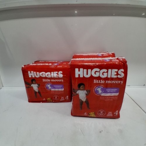 125PK HUGGIES LITTLE MOVERS DIAPERS - SIZE 4 image 2