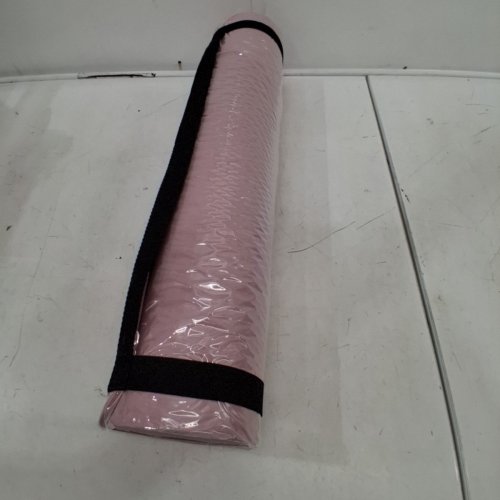 EXERCISE YOGA MAT WITH CARRYING STRAP - 1/8" THICKNESS, 72" X 24" - PINK image 3