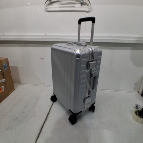 LUGGEX ZX SERIES ZIPPERLESS CARRY ONE ALUMINUM FRAME HARDSIDE ROLLING SUITCASE - 20" - SILVER IVORY (MODEL: 8010X) image 3