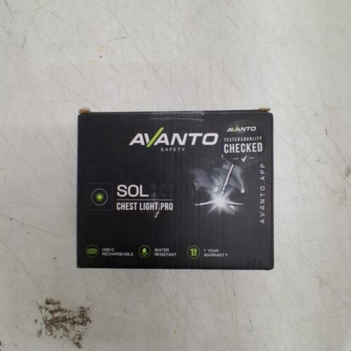 AVANTO SAFETY SOLX1 CHEST LIGHT PRO - SMART RUNNING LIGHTS WITH SAFETY COURSES, HEADLAMP FLASHLIGHTS FOR NIGHT WALKING - 500LM - 2 LIGHT MODES - BLACK image 2