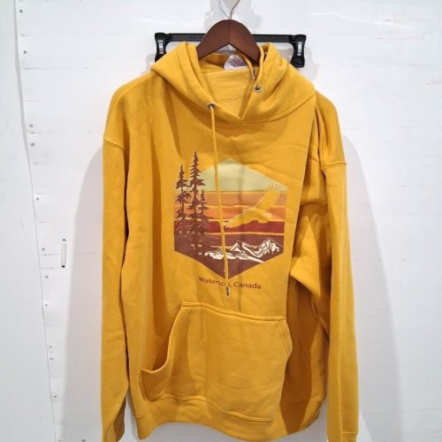 MEN'S NORTHERN LIFESTYLES WATERTON CANADA HOODED SWEATSHIRT - EXTRA LARGE - MUSTARD YELLOW image 2