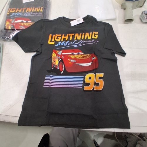 BOY'S OLD NAVY X DISNEY LIGHTENING MCQUEEN GRAPHIC TEE - MEDIUM - GREY image 2