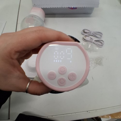 MOMCOZY DOUBLE WEARABLE HANDS FREE BREAST PUMPS - WHITE/PINK (MODEL: S12 PRO-V) image 2