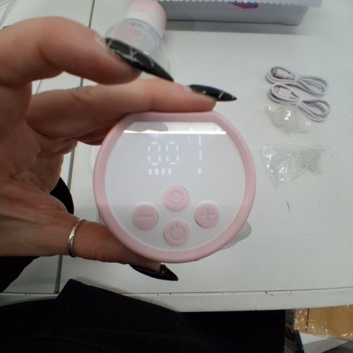 MOMCOZY DOUBLE WEARABLE HANDS FREE BREAST PUMPS - WHITE/PINK (MODEL: S12 PRO-V) image 3