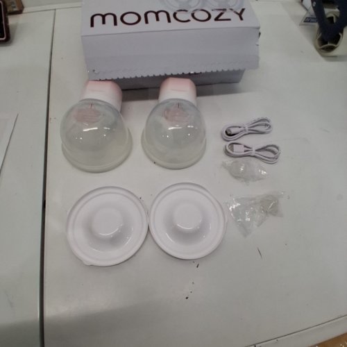 MOMCOZY DOUBLE WEARABLE HANDS FREE BREAST PUMPS - WHITE/PINK (MODEL: S12 PRO-V) image 4