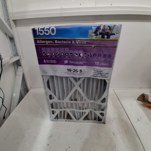 FILTRETE 16X25X5 MPR 1550 PLEATED AC FURNACE AIR FILTER, HEALTHY LIVING ALLERGEN REDUCTION, image 2