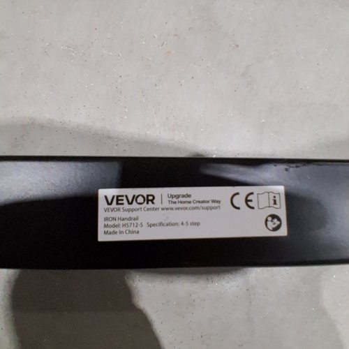 VEVOR IRON HANDRAIL - 4-5 STEP - BLACK (MODEL: H5712-S) image 3