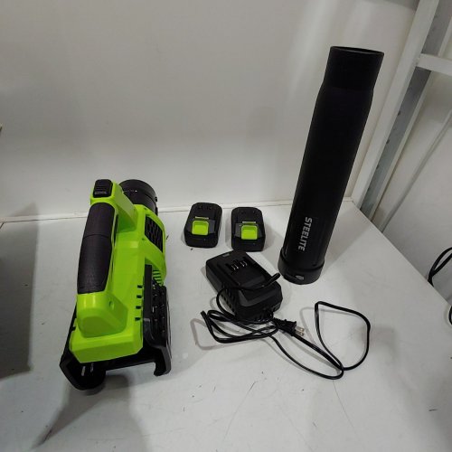 STEELITE CORDLESS LEAF BLOWER WITH 4.0AH BATTERY AND FAST CHARGER - 12V - GREEN\BLACK - (MODEL: DG010-1) image 3