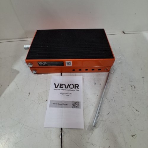 VEVOR MOTORCYCLE LIFT SCISSOR JACK WITH DOLLY AND HAND CRANK - 1100LBS - BLACK/ORANGE (MODEL: MR8099) image 2