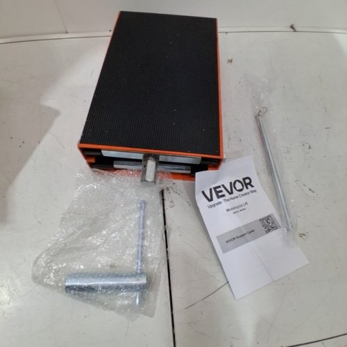 VEVOR MOTORCYCLE LIFT SCISSOR JACK WITH DOLLY AND HAND CRANK - 1100LBS - BLACK/ORANGE (MODEL: MR8099) image 3