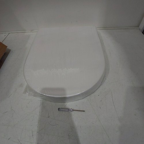 AOMKES D ELONGATED SHAPED TOILET SEAT QUIET CLOSE - 18" - WHITE image 2