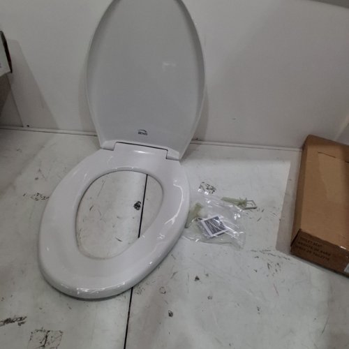 BEMIS ECONOMY PLASTIC ELONGATED TOILET SEAT - WHITE image 2