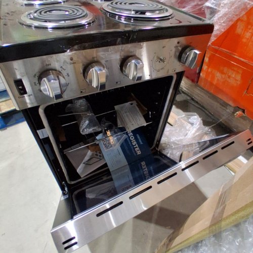 ELEMENT SLIDE-IN COIL STOVE RANGE WITH 4 BURNERS - 24" - 3.7 CU. FT - STAINLESS STEEL / BLACK (MODEL:EECR24MES-CA) image 3