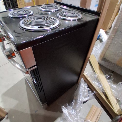ELEMENT SLIDE-IN COIL STOVE RANGE WITH 4 BURNERS - 24" - 3.7 CU. FT - STAINLESS STEEL / BLACK (MODEL:EECR24MES-CA) image 5