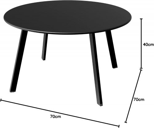 GRAND PATIO OUTDOOR COFFEE TABLE METAL - BLACK (MODEL:735.0210.023.001) image 2