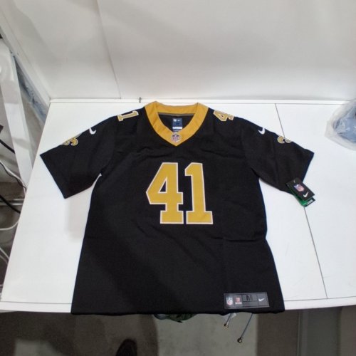MEN'S NFL NIKE NEW ORLEANS SAINTS FOOTBALL JERSEY - ALVIN KAMARA #41 - MEDIUM - BLACK/GOLD image 2