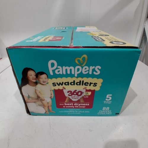 88PK PAMPERS SWADDLERS 100% LEAKPROOF 360 PULL-ON DISPOSABLE DIAPERS - SIZE 5 image 2