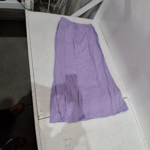 WOMEN'S CASUAL MINIMALIST LONG SKIRT - LARGE - PURPLE image 2