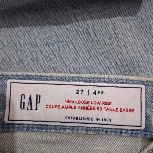 WOMEN'S GAP '90S LOOSE LOW RISE JEANS - 27/4 REGULAR - LIGHT BLUE image 5