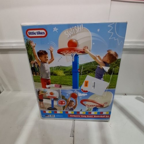 AGES 1.5 - 5 YEARS - LITTLE TIKES EASY SCORE BASKETBALL SET WITH BALL - 61" X 23.75" X 22" - BLUE WHITE AND RED (MODEL:XCC642340) image 5